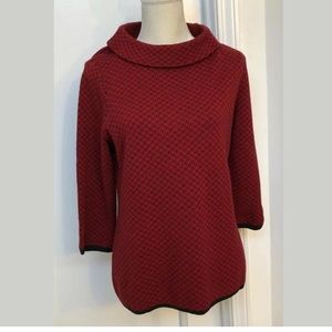 Talbots Women’s sz M petite knit sweater shirt red